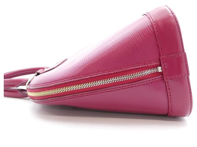 Borsa Louis Vuitton Alma in pelle Epi PM Bordò - vista 3