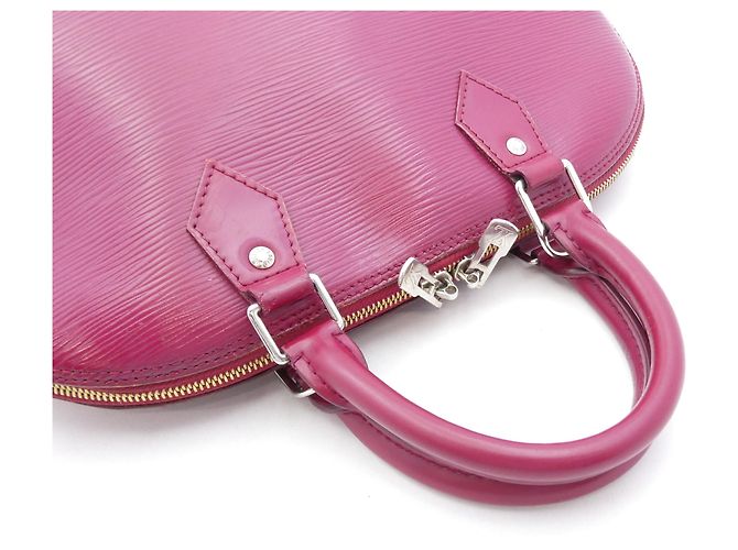 Borsa Louis Vuitton Alma in pelle Epi PM Bordò - vista 6