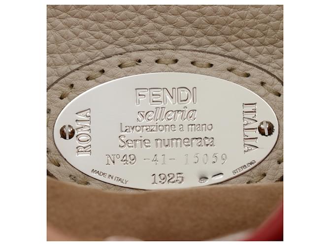 Borsa Fendi Peekaboo Medium Rosso - vista 19