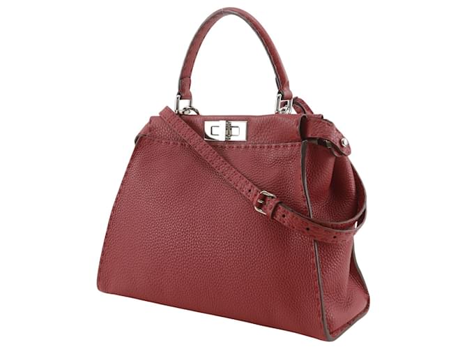Borsa Fendi Peekaboo Medium Rosso - vista 2