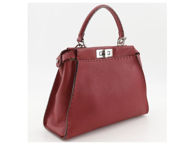 Borsa Fendi Peekaboo Medium Rosso - vista 3