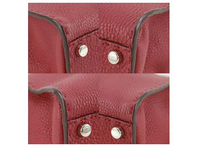 Borsa Fendi Peekaboo Medium Rosso - vista 4