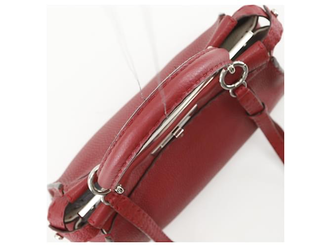 Borsa Fendi Peekaboo Medium Rosso - vista 5