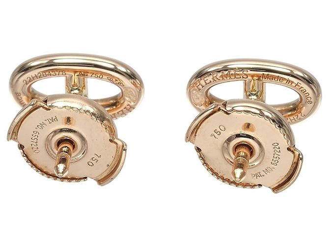 Hermès Orecchini Chaine d'Ancre in oro rosa 18K Hermes - vista 3