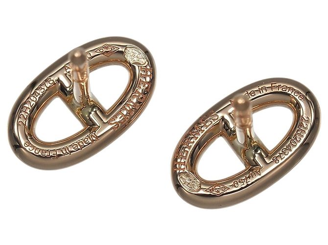 Hermès Orecchini Chaine d'Ancre in oro rosa 18K Hermes - vista 4