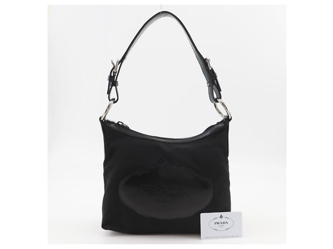 Borsa a tracolla in nylon Prada BR3212 Nero - vista 18