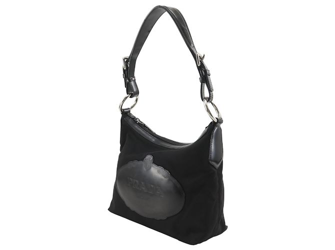 Borsa a tracolla in nylon Prada BR3212 Nero - vista 2