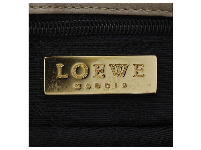 Borsa a tracolla in agnello beige Loewe - vista 18