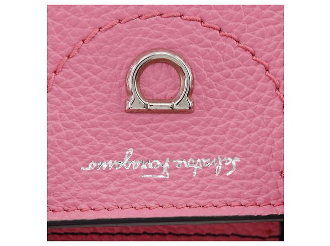 Borsa Salvatore Ferragamo Gancini Rosa - vista 14