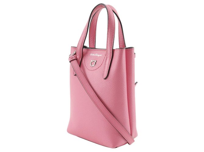Borsa Salvatore Ferragamo Gancini Rosa - vista 2