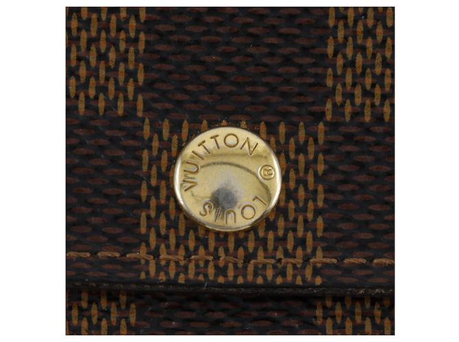 Cartera Louis Vuitton Portefeuille Sarah Long en lona Damier marrón - vista 12