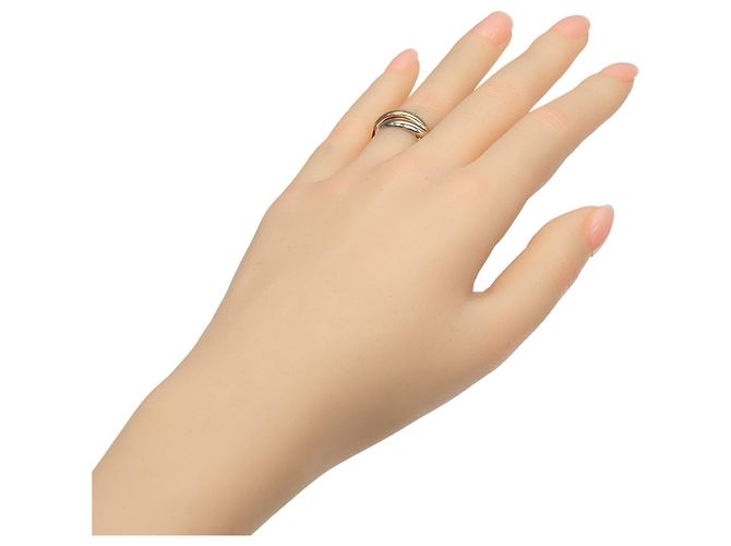 Anello Cartier Trinity in oro rosa bianco e giallo 18K - vista 2