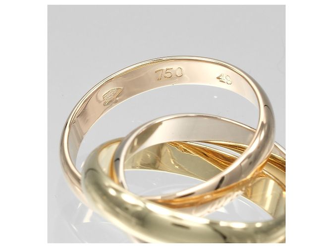 Anello Cartier Trinity in oro rosa bianco e giallo 18K - vista 4