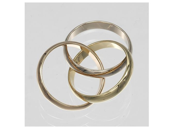 Anello Cartier Trinity in oro rosa bianco e giallo 18K - vista 7