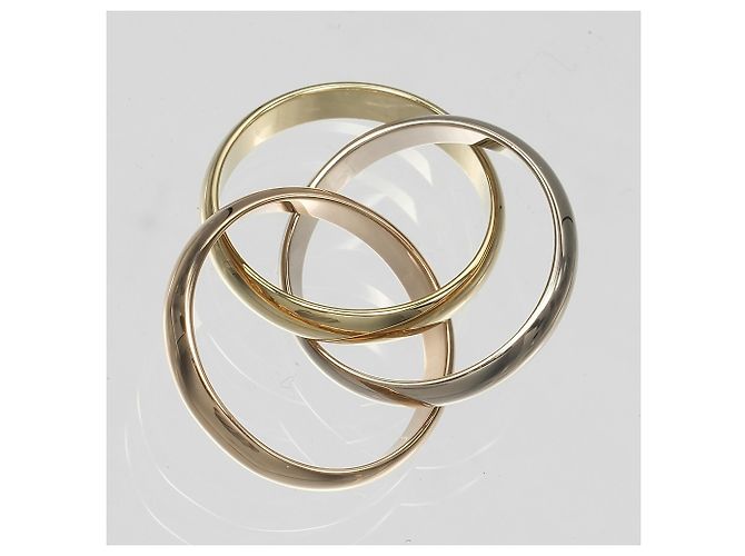 Anello Cartier Trinity in oro rosa bianco e giallo 18K - vista 8
