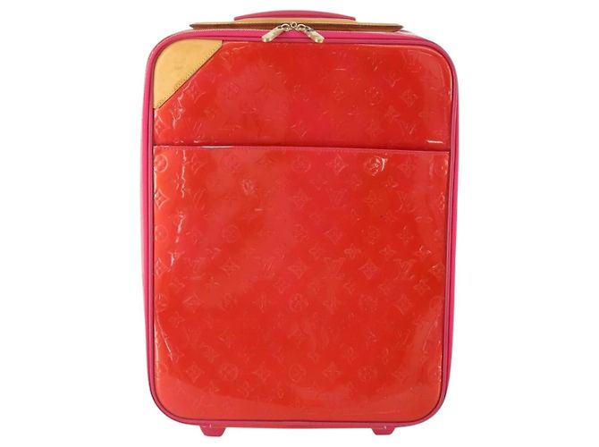 LOUIS VUITTON Monogram Vernis Pegas 45 Valigia Rose Pop M93713 LV Auth 178376 Rosa - vista 13