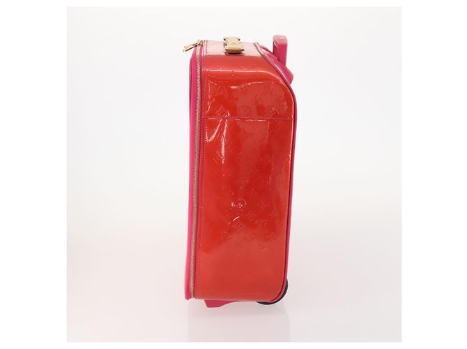 LOUIS VUITTON Monogram Vernis Pegas 45 Valigia Rose Pop M93713 LV Auth 178376 Rosa - vista 3