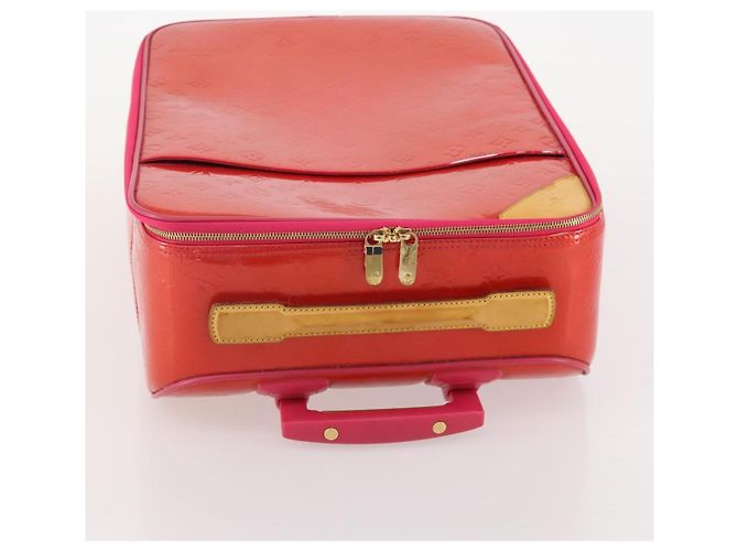 LOUIS VUITTON Monogram Vernis Pegas 45 Valigia Rose Pop M93713 LV Auth 178376 Rosa - vista 6