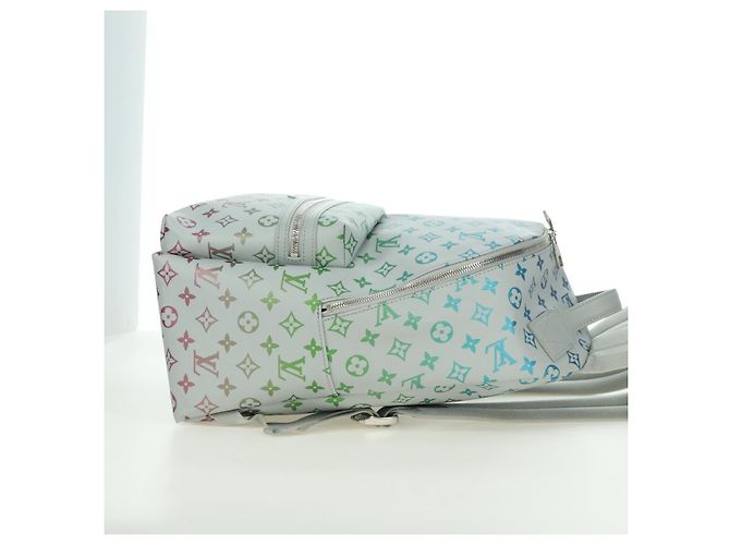 LOUIS VUITTON Zaino Monogram Iridescent Discovery Grigio M14184 Auth 179853SAM Marrone - vista 4