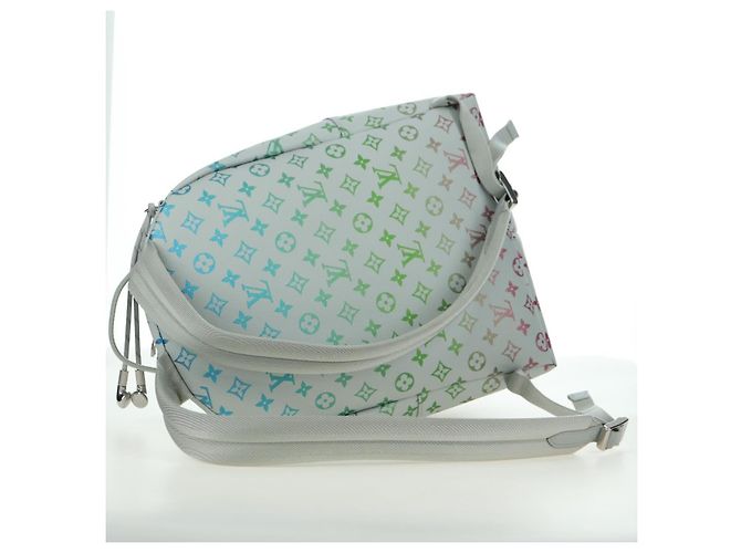 LOUIS VUITTON Zaino Monogram Iridescent Discovery Grigio M14184 Auth 179853SAM Marrone - vista 8