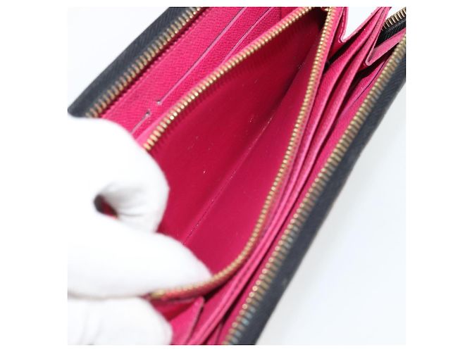 LOUIS VUITTON Monogram Multicolor Zippy Wallet Black M60243 LV Auth BA12982 Nero - vista 11