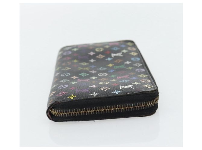 LOUIS VUITTON Monogram Multicolor Zippy Wallet Black M60243 LV Auth BA12982 Nero - vista 4