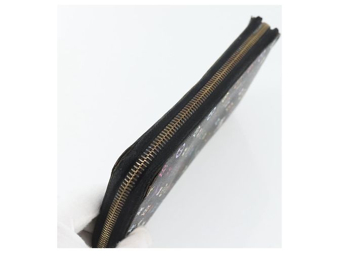 LOUIS VUITTON Monogram Multicolor Zippy Wallet Black M60243 LV Auth BA12982 Nero - vista 5