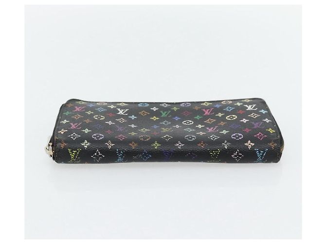 LOUIS VUITTON Monogram Multicolor Zippy Wallet Black M60243 LV Auth BA12982 Nero - vista 6
