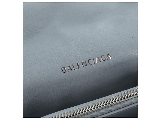 BALENCIAGA Borsa a Spalla Chain Crash Denim Blue Silver 716393 Auth 178295SAM Argento - vista 19