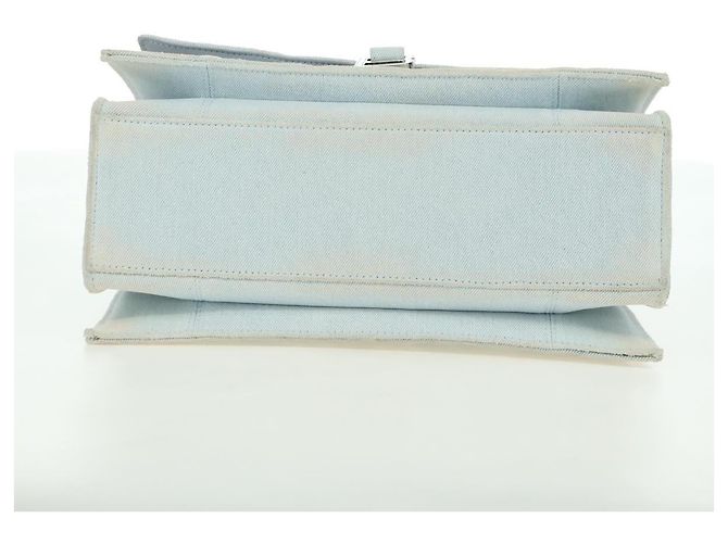 BALENCIAGA Borsa a Spalla Chain Crash Denim Blue Silver 716393 Auth 178295SAM Argento - vista 5