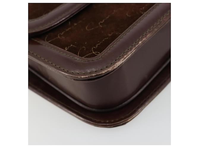 Borsa a Spalla GIVENCHY Scamoso Marrone Oro Auth bs35122 D'oro - vista 14