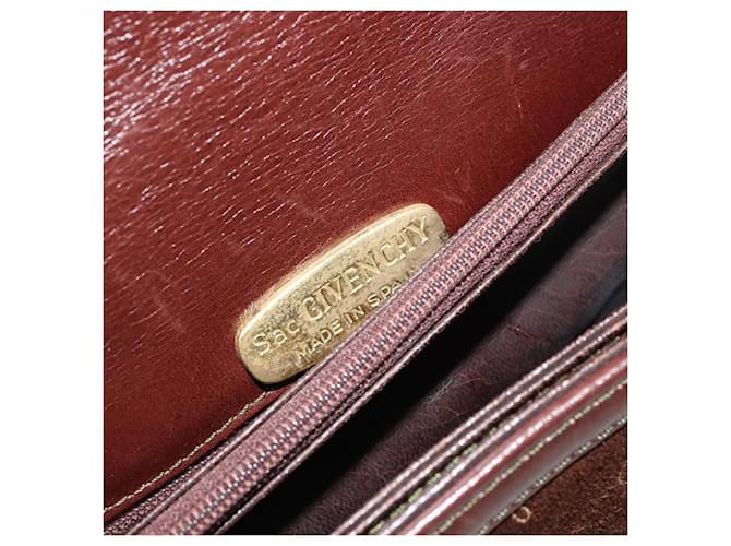 Borsa a Spalla GIVENCHY Scamoso Marrone Oro Auth bs35122 D'oro - vista 18