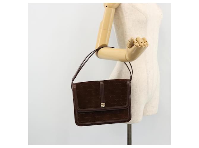 Borsa a Spalla GIVENCHY Scamoso Marrone Oro Auth bs35122 D'oro - vista 25