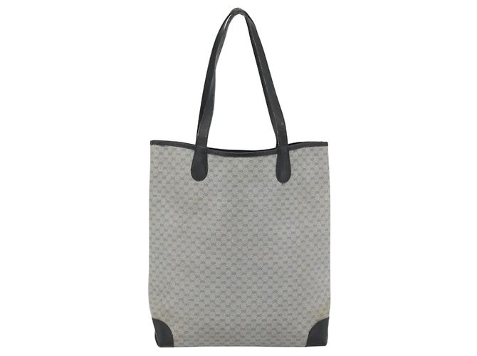 Borsa GUCCI Micro GG Supreme Sherry Line PVC Navy Gold 002 904 0131 Auth 181396 D'oro Blu navy - vista 2