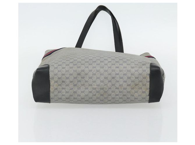 Borsa GUCCI Micro GG Supreme Sherry Line PVC Navy Gold 002 904 0131 Auth 181396 D'oro Blu navy - vista 5