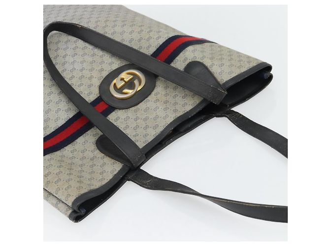 Borsa GUCCI Micro GG Supreme Sherry Line PVC Navy Gold 002 904 0131 Auth 181396 D'oro Blu navy - vista 6