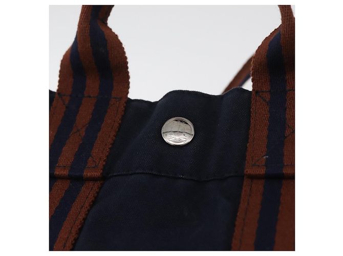 Hermès Borsa Fourre Tout PM HERMES in tela Marrone Navy Auth BA12639A Blu navy - vista 17