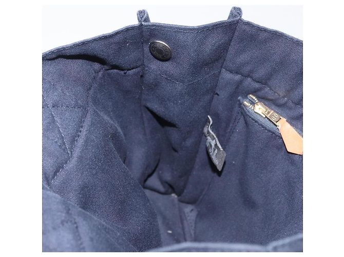 Hermès Borsa Fourre Tout PM HERMES in tela Marrone Navy Auth BA12639A Blu navy - vista 19