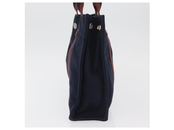 Hermès Borsa Fourre Tout PM HERMES in tela Marrone Navy Auth BA12639A Blu navy - vista 3