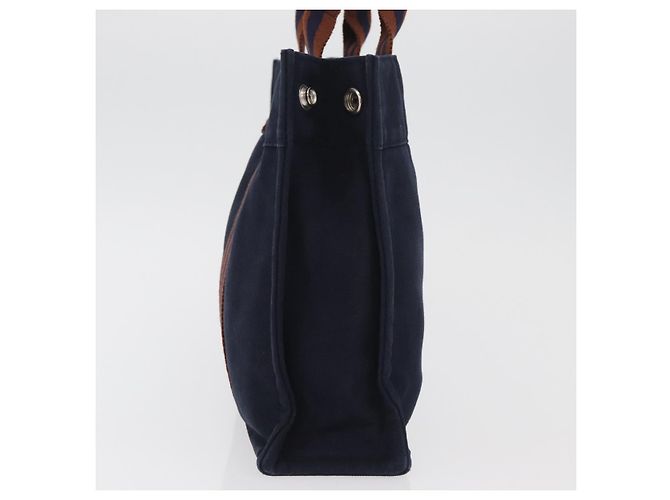 Hermès Borsa Fourre Tout PM HERMES in tela Marrone Navy Auth BA12639A Blu navy - vista 4
