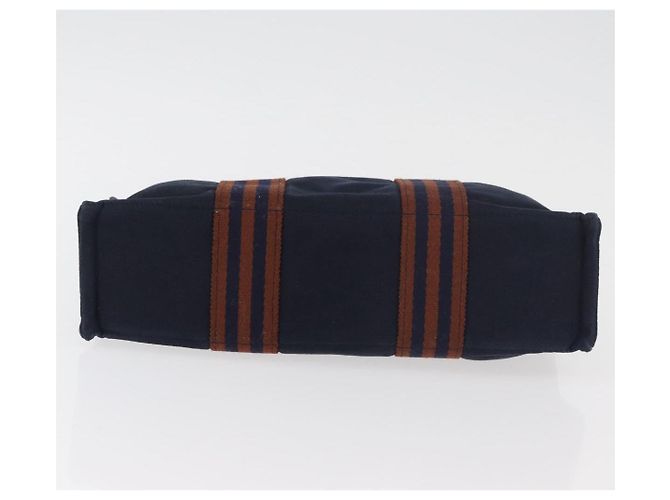 Hermès Borsa Fourre Tout PM HERMES in tela Marrone Navy Auth BA12639A Blu navy - vista 5