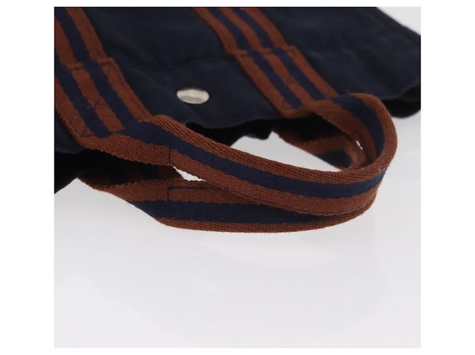 Hermès Borsa Fourre Tout PM HERMES in tela Marrone Navy Auth BA12639A Blu navy - vista 7