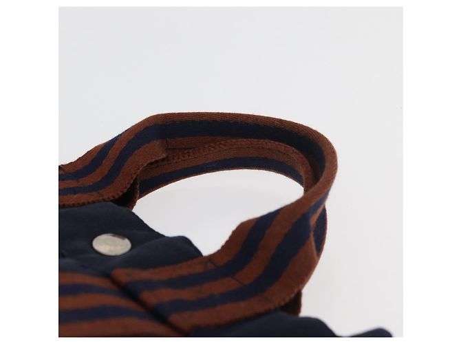 Hermès Borsa Fourre Tout PM HERMES in tela Marrone Navy Auth BA12639A Blu navy - vista 8
