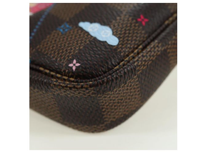 LOUIS VUITTON Damier Vivienne Mini Pochette Accessoires N60402 LV Auth 176744SAM Damier ebene - vista 15