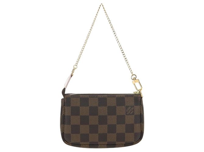 LOUIS VUITTON Damier Vivienne Mini Pochette Accessoires N60402 LV Auth 176744SAM Damier ebene - vista 2