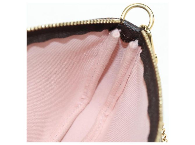LOUIS VUITTON Damier Vivienne Mini Pochette Accessoires N60402 LV Auth 176744SAM Damier ebene - vista 21