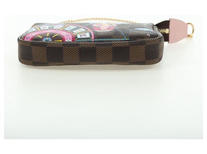 LOUIS VUITTON Damier Vivienne Mini Pochette Accessoires N60402 LV Auth 176744SAM Damier ebene - vista 5