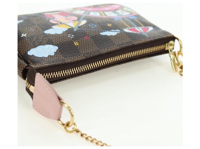 LOUIS VUITTON Damier Vivienne Mini Pochette Accessoires N60402 LV Auth 176744SAM Damier ebene - vista 6