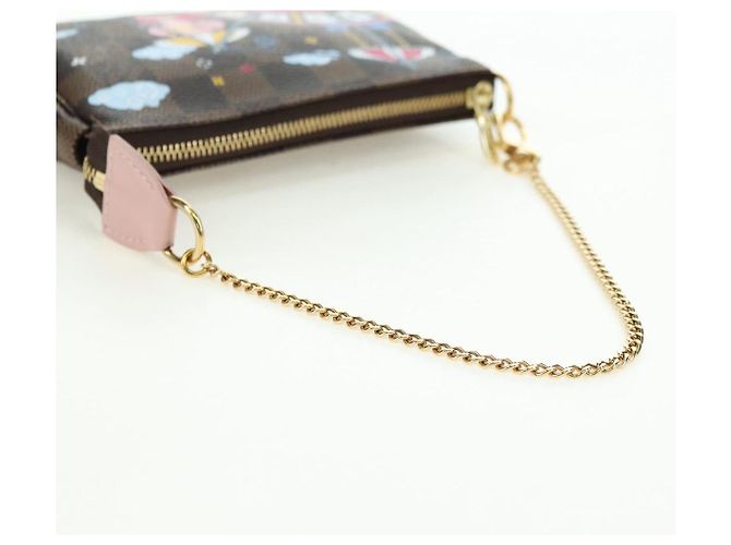 LOUIS VUITTON Damier Vivienne Mini Pochette Accessoires N60402 LV Auth 176744SAM Damier ebene - vista 7