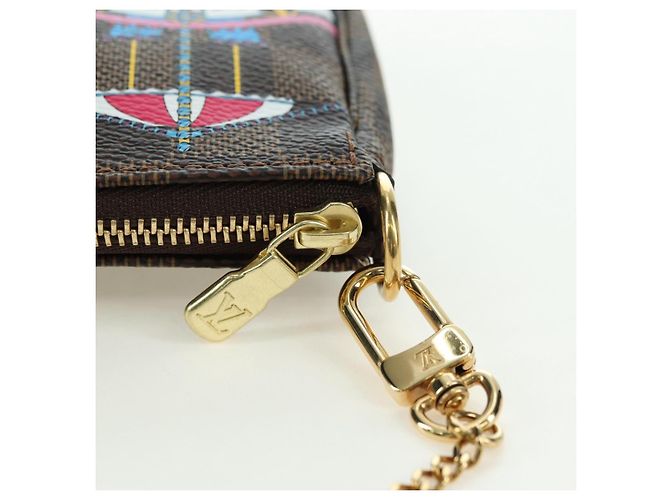 LOUIS VUITTON Damier Vivienne Mini Pochette Accessoires N60402 LV Auth 176744SAM Damier ebene - vista 9